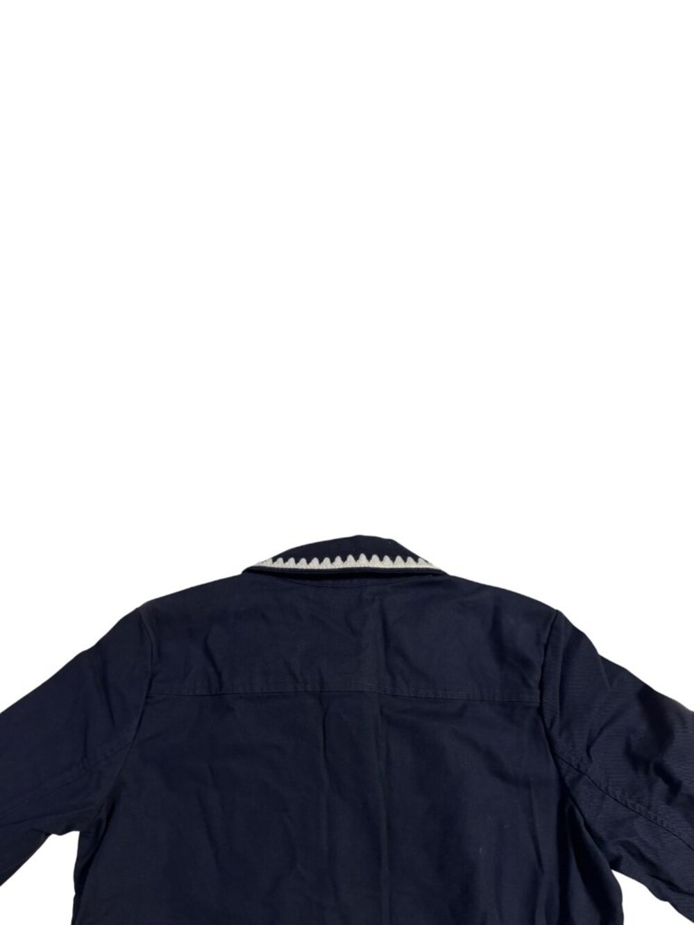 Boden Embroidered Utility Jacket Navy White Women's US 6 NWT Workwear Coat MSRP - Picture 7 of 10